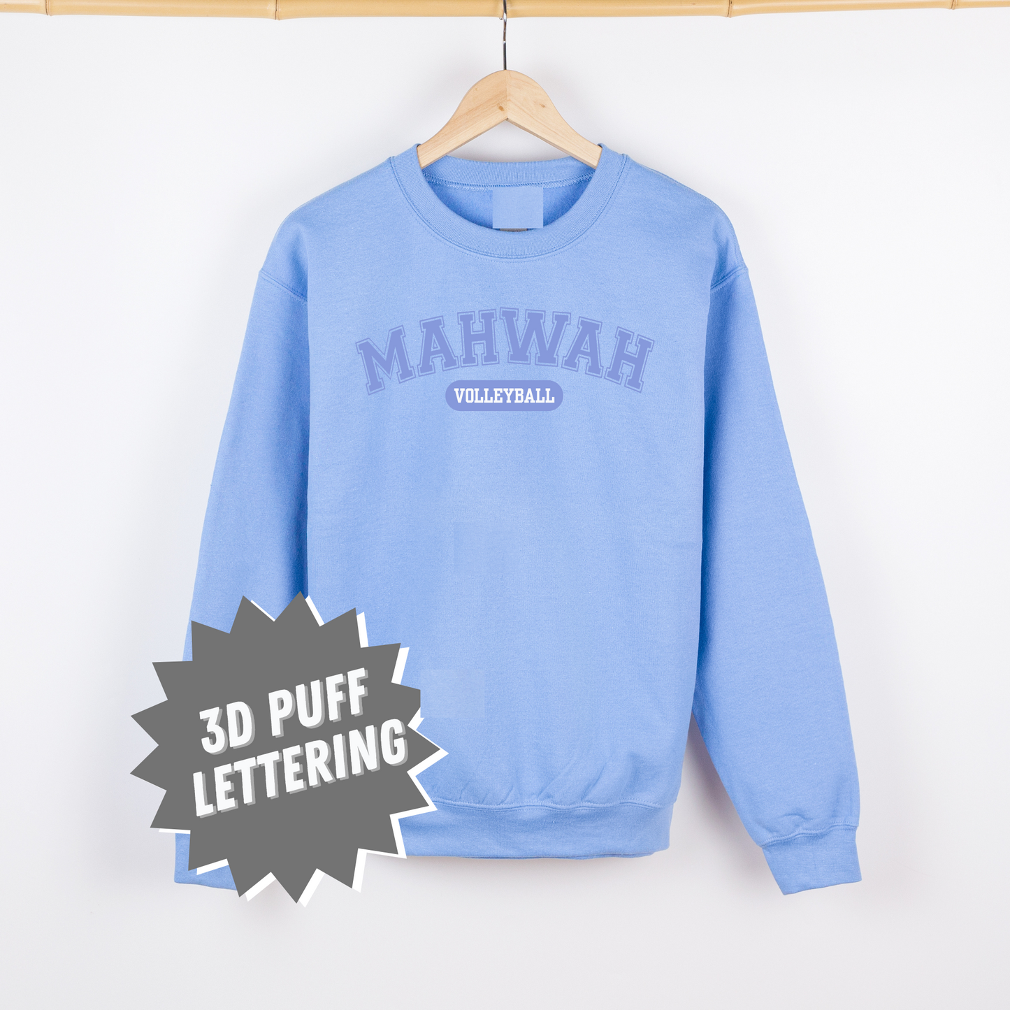 Mahwah Volleyball Puff Crewneck - Adult