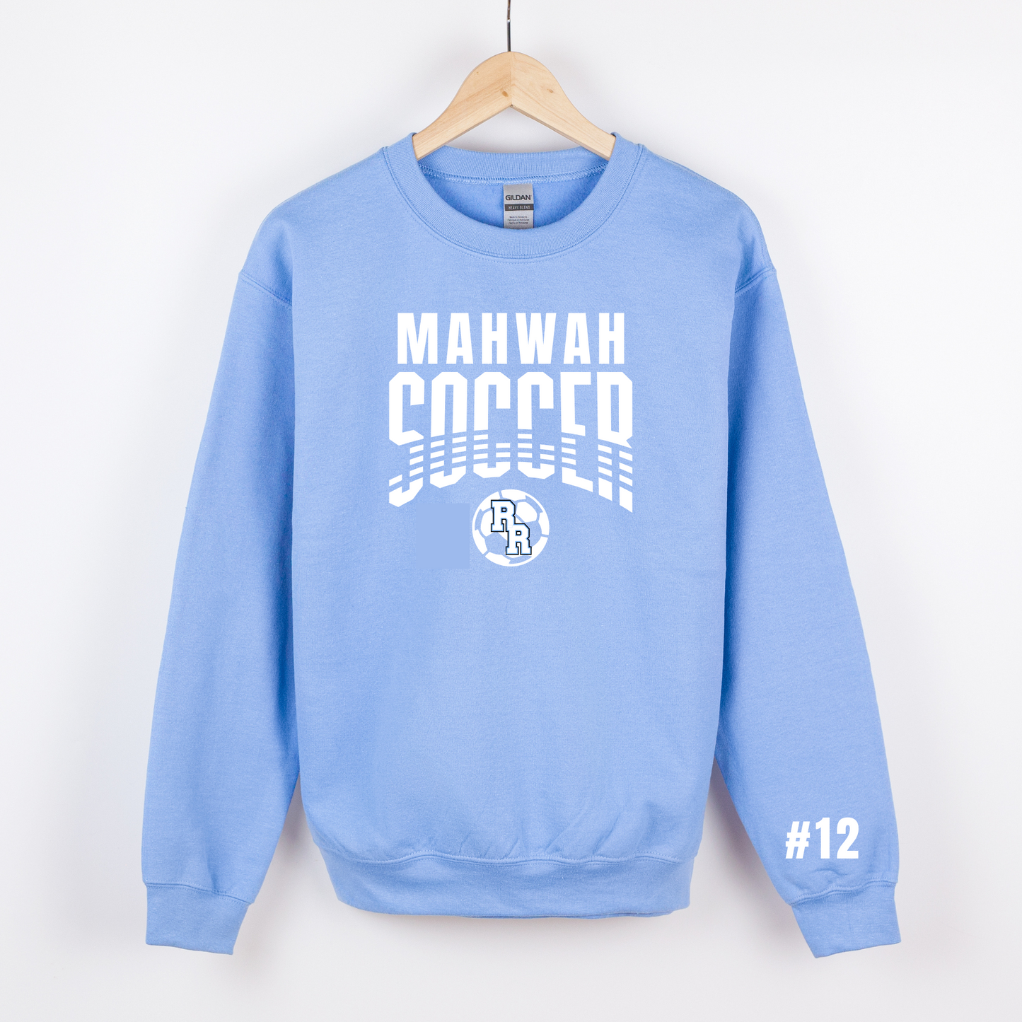 Mahwah Soccer Crewneck Sweatshirt with personalized sleeve - Adults