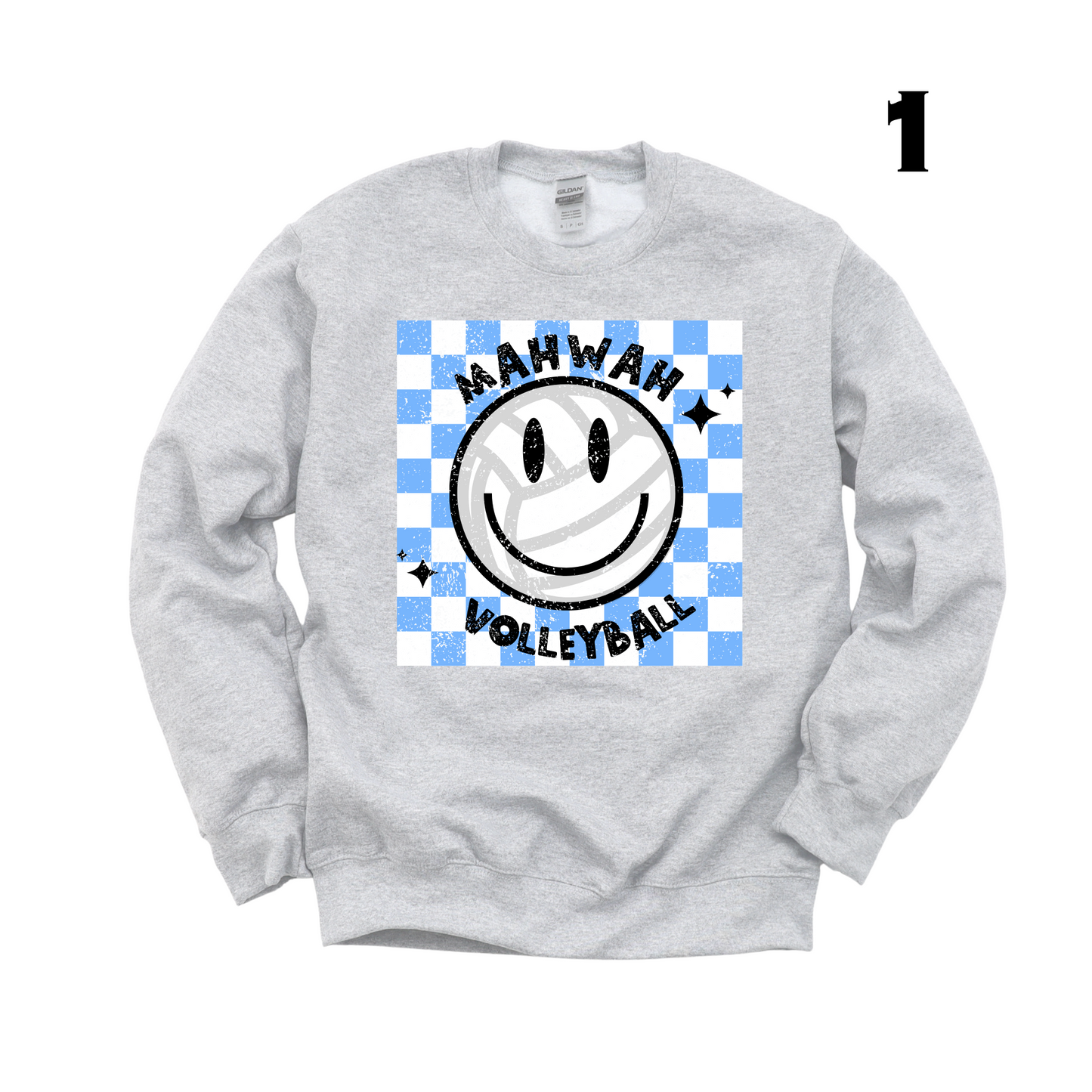 Volleyball Sweatshirt Gray Crewneck - Youth