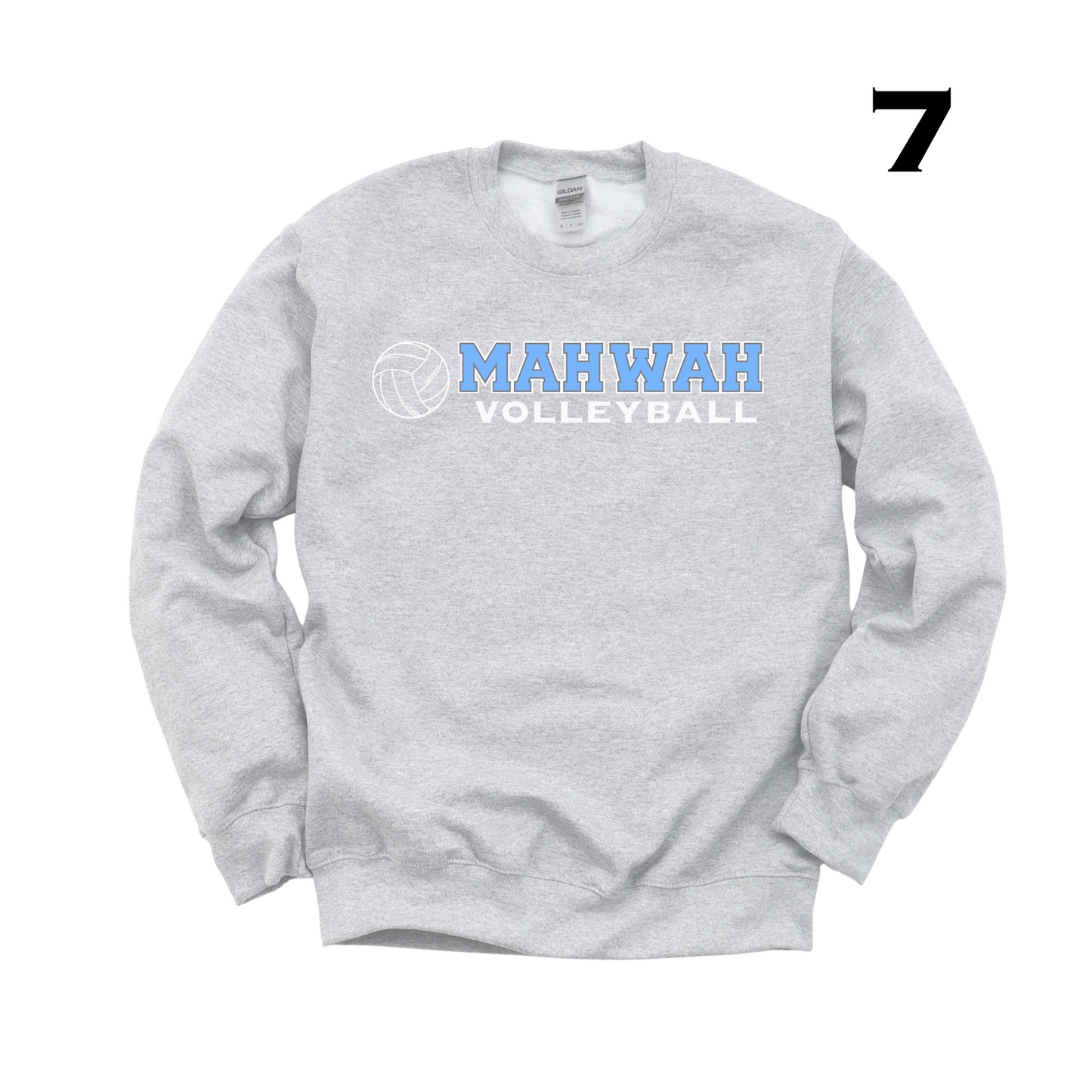 Volleyball Sweatshirt Gray Crewneck - Youth