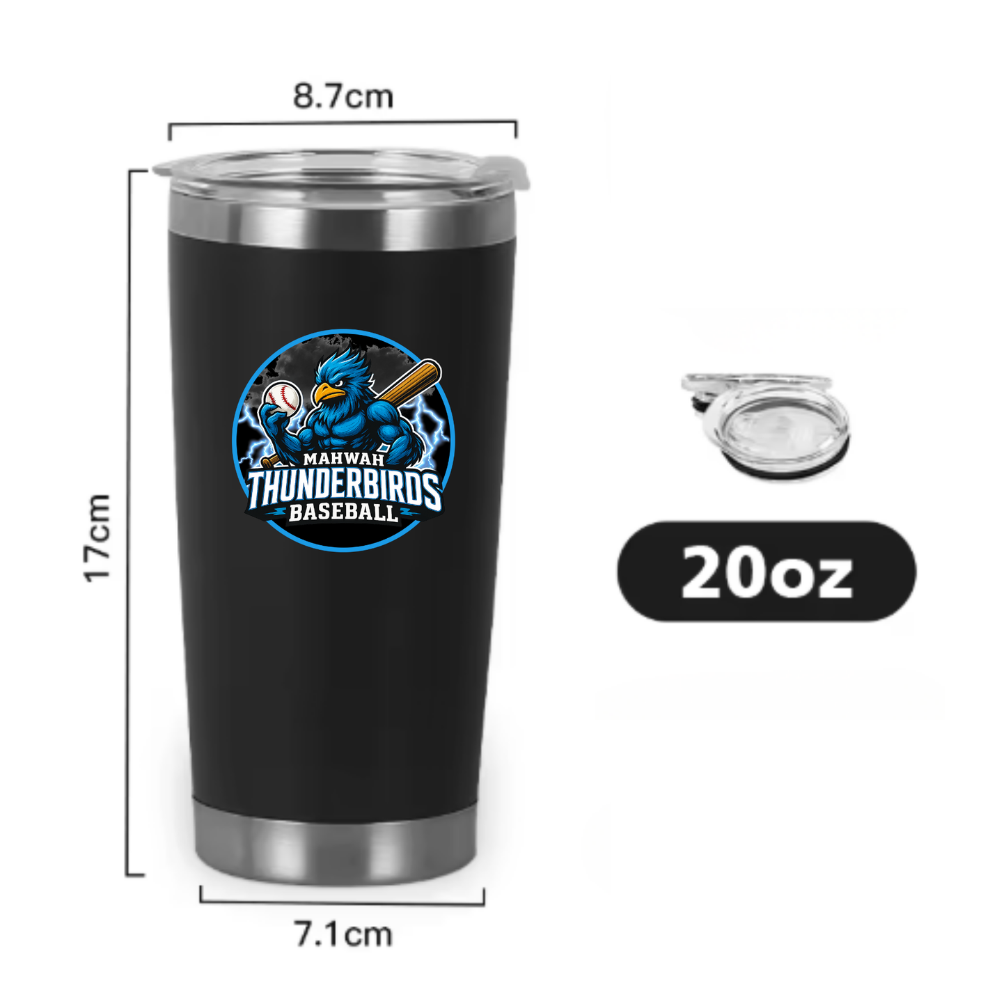 Thunderbird Baseball Tumbler