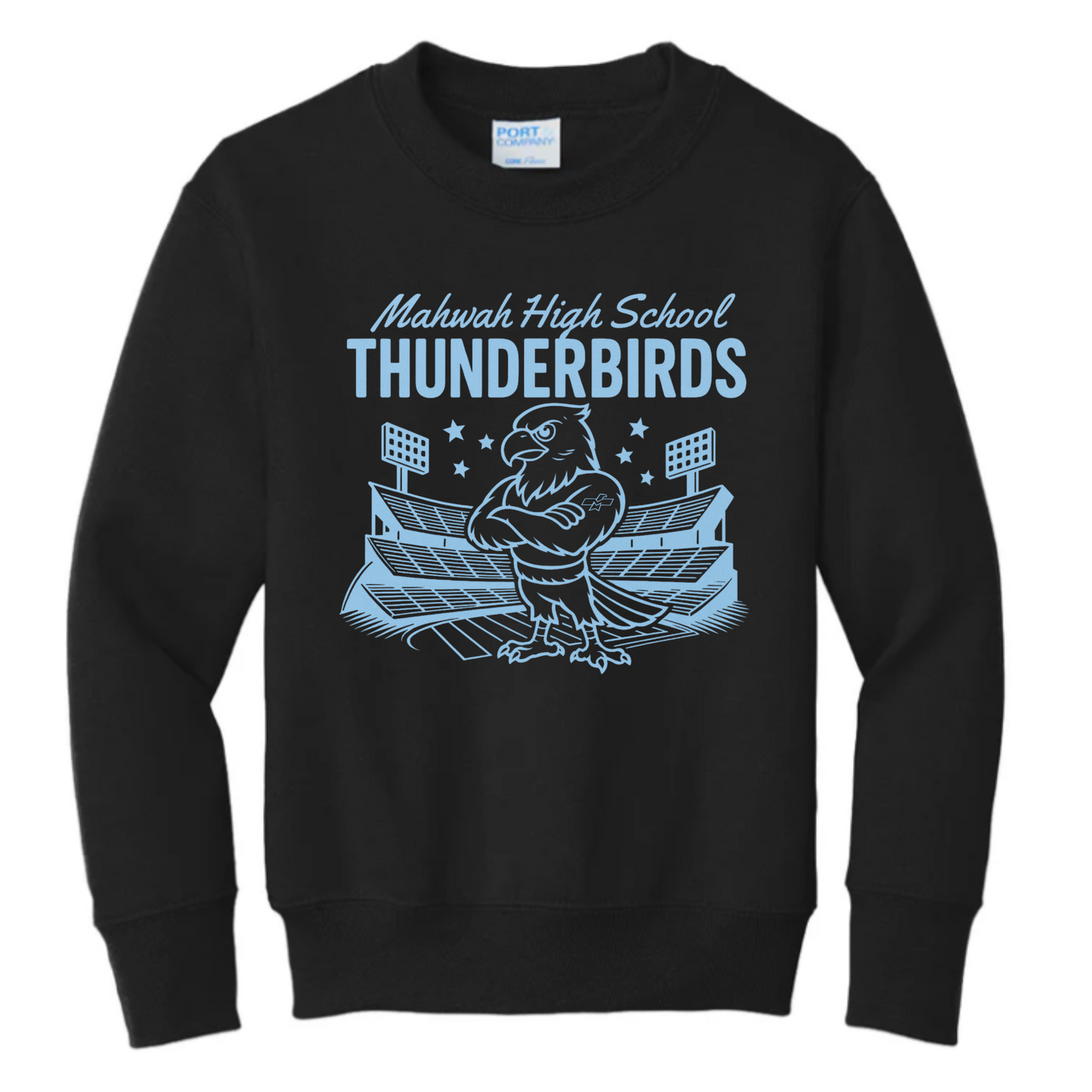 Retro Football Stadium Crewneck Sweatshirt