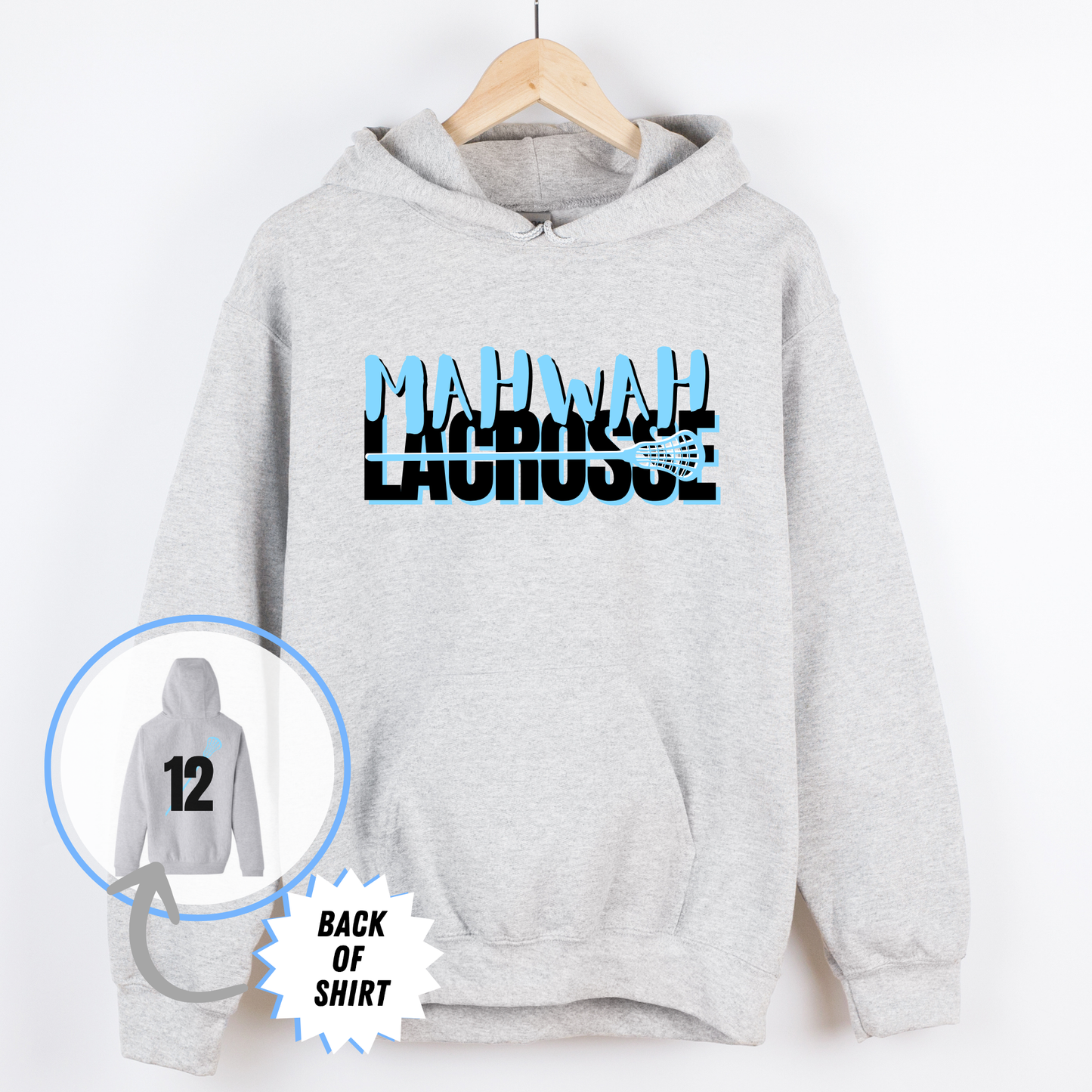 Lacrosse Sweatshirt Personalized with Number