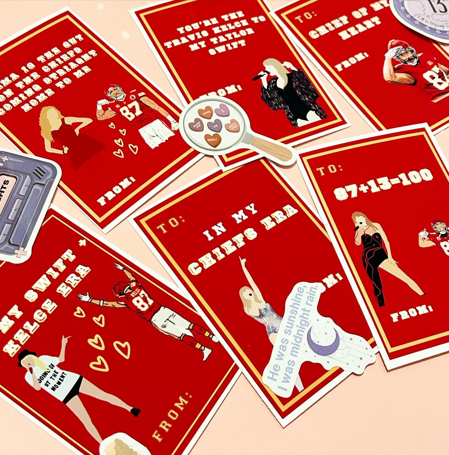 Chiefs Taylor Swift Sticker Valentines