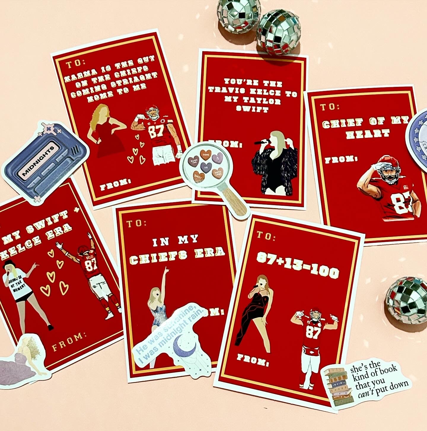 Chiefs Taylor Swift Sticker Valentines