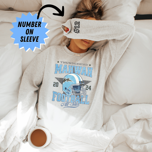 Vintage Football Crewneck Sweatshirt - Adults