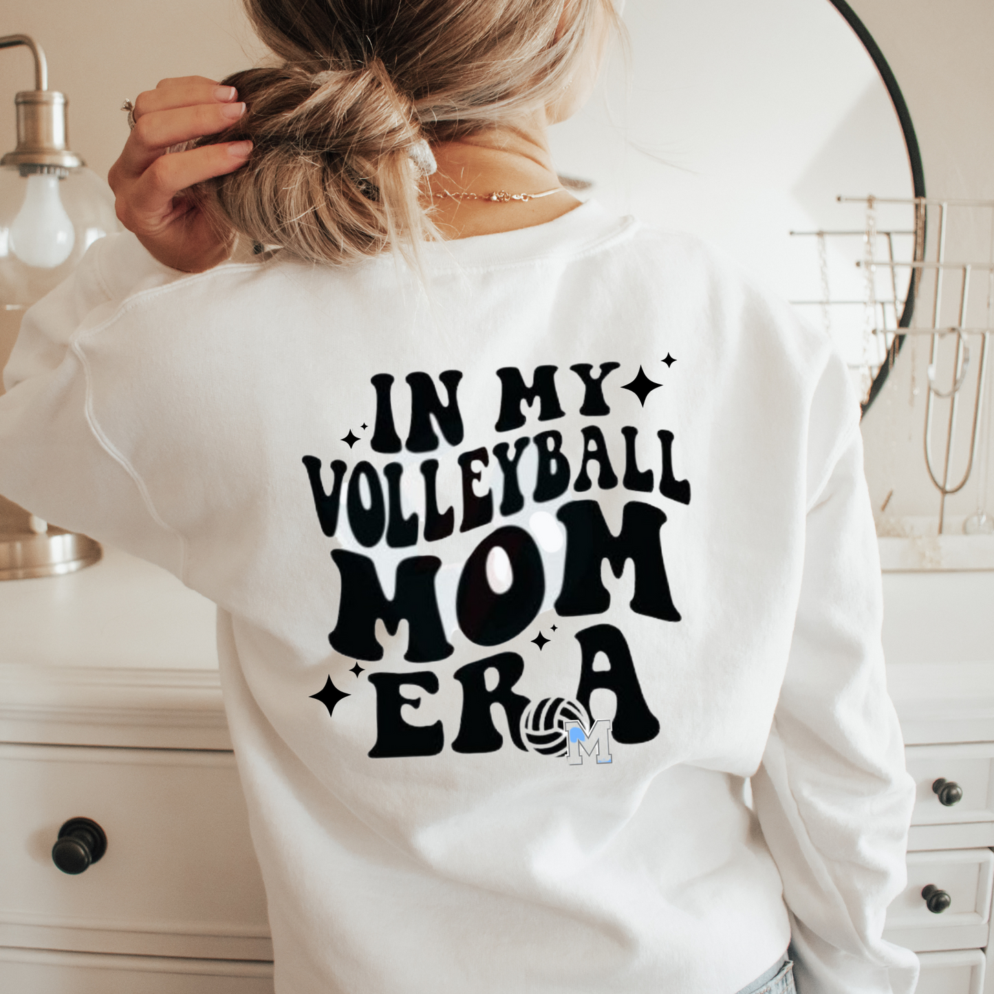 Mom Era Volleyball Crewneck Sweatshirt