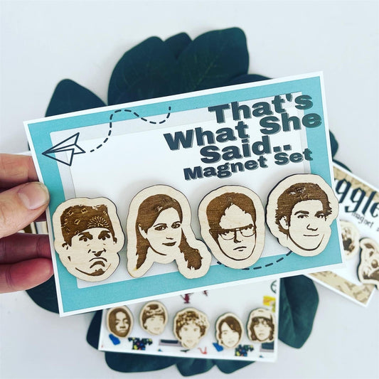Wooden Sitcom Magnet Set