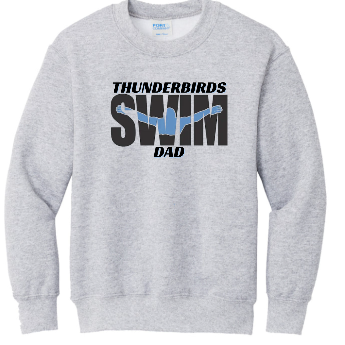 Thunderbirds Swim Dad Crewneck Sweatshirt