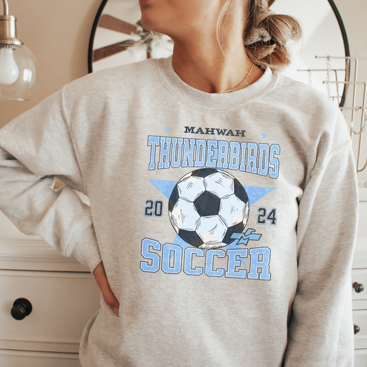 Vintage  Soccer Crewneck Sweatshirt - Adults