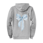 JK Full Zip-Up Sweatshirt with Bow