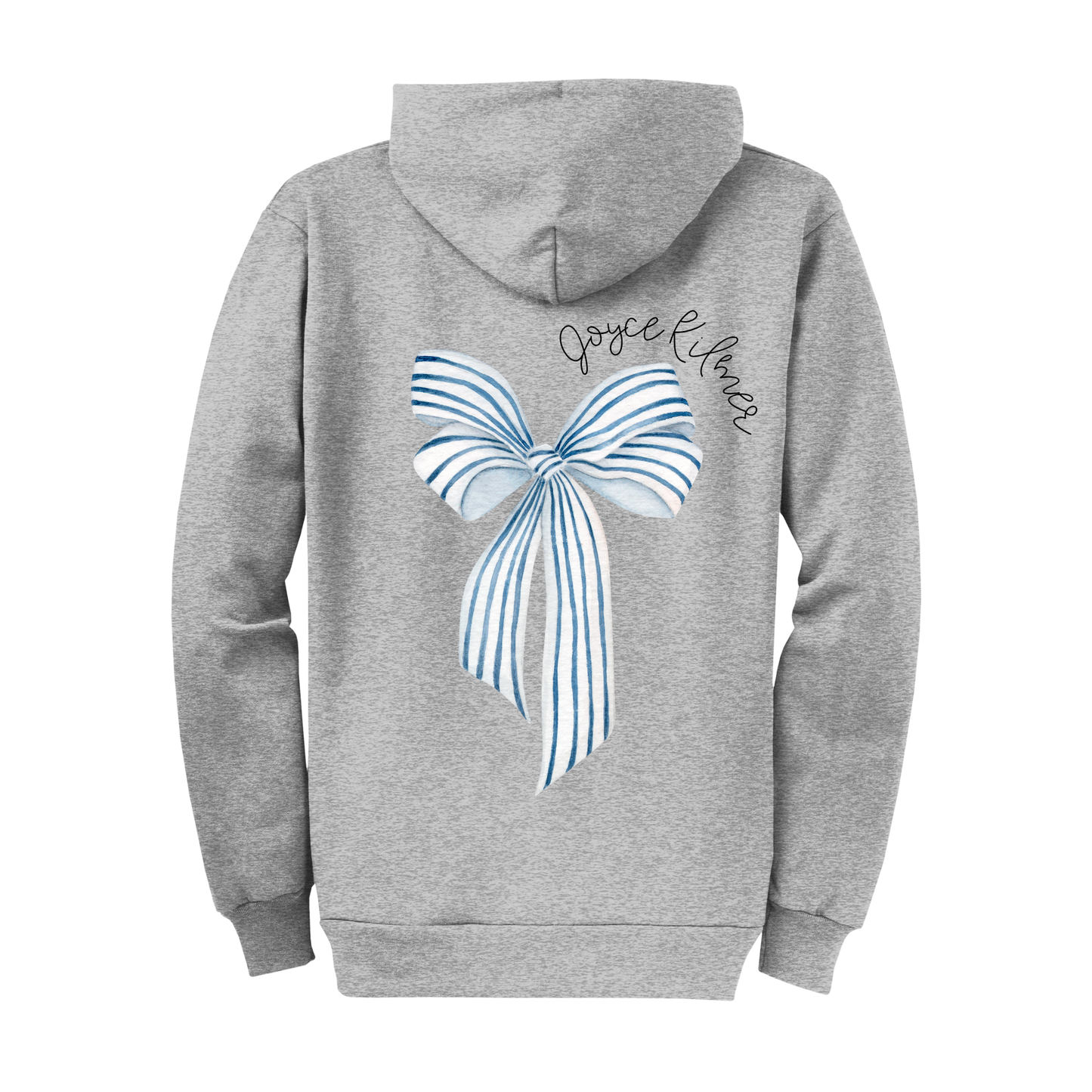 JK Full Zip-Up Sweatshirt with Bow