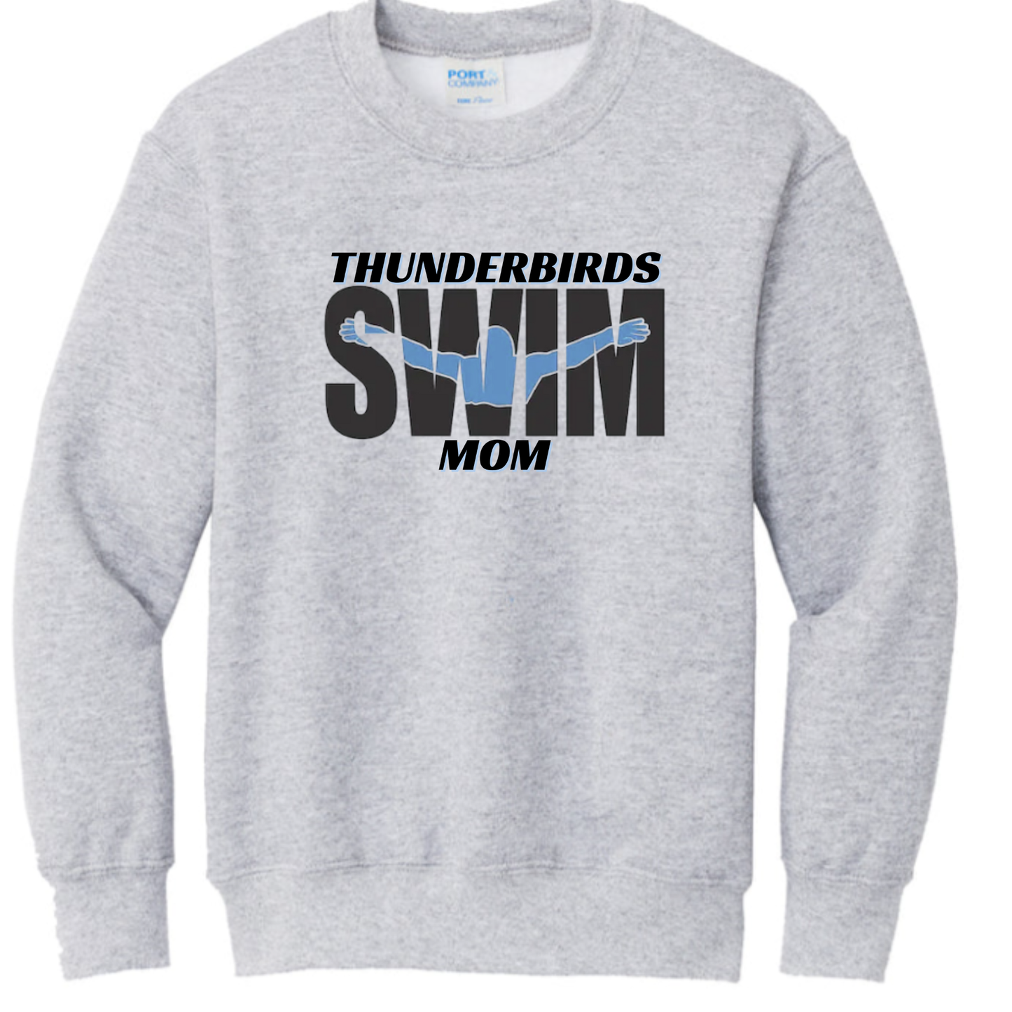 Thunderbirds Swim Mom Crewneck Sweatshirt