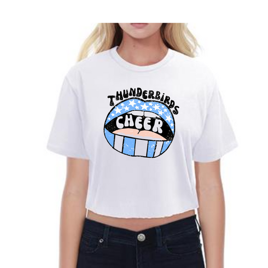 Women's Thunderbirds Cheer Cropped Tee