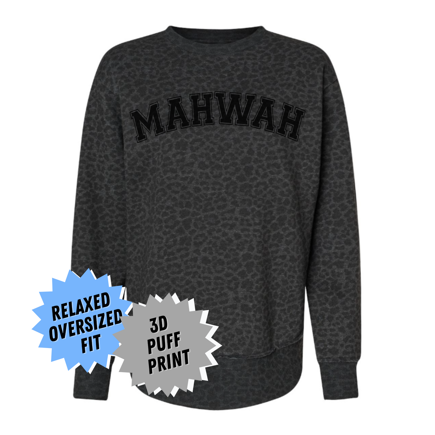 Mahwah Leopard Oversized Weekend Fleece