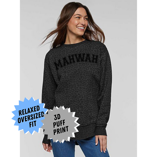 Mahwah Leopard Oversized Weekend Fleece