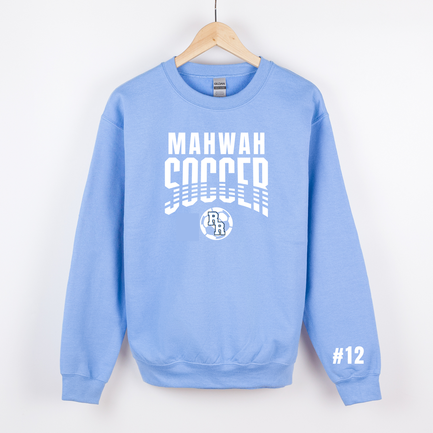 Mahwah Soccer Crewneck Sweatshirt with personalized sleeve - Youth