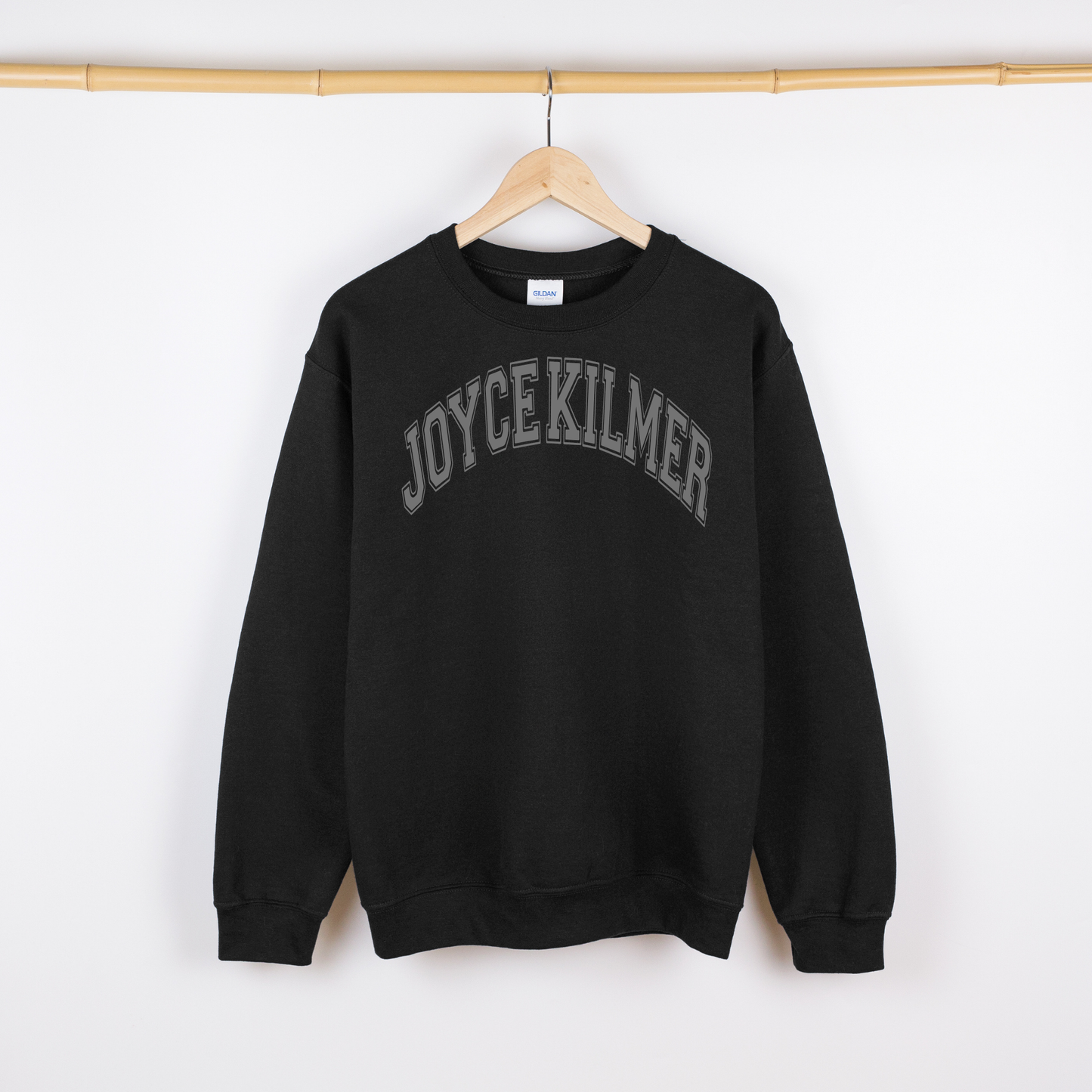 Joyce Kilmer Puff Print Crewneck Sweatshirt - Black