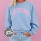 Joyce Kilmer Puff Print Crewneck Sweatshirt - Carolina Blue
