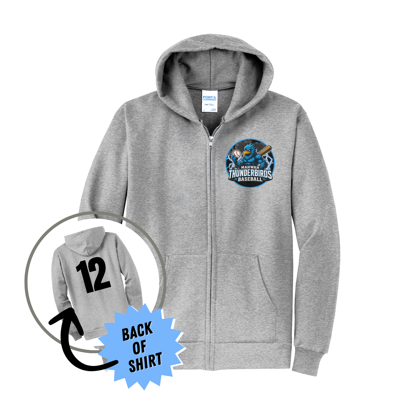 Thunderbird Full Zip- Up Sweatshirt