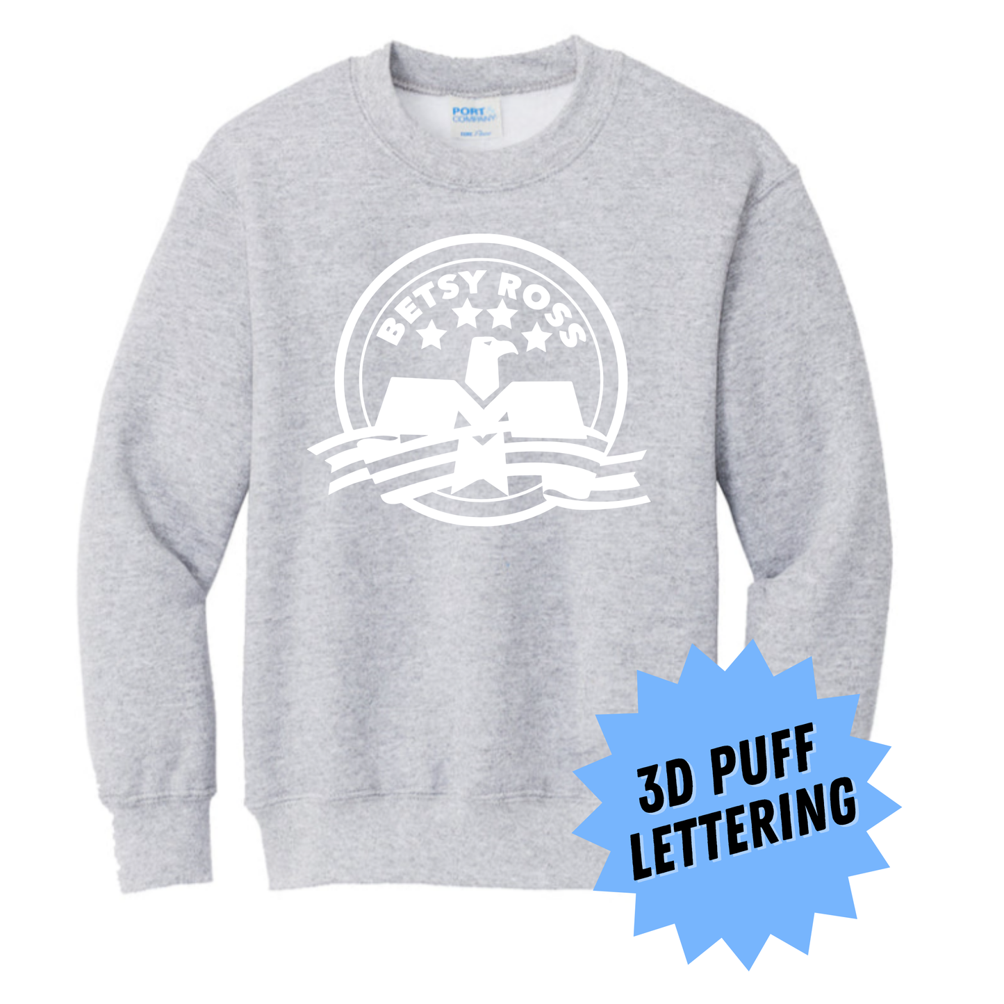 Betsy Logo Puff Crewneck Sweatshirt