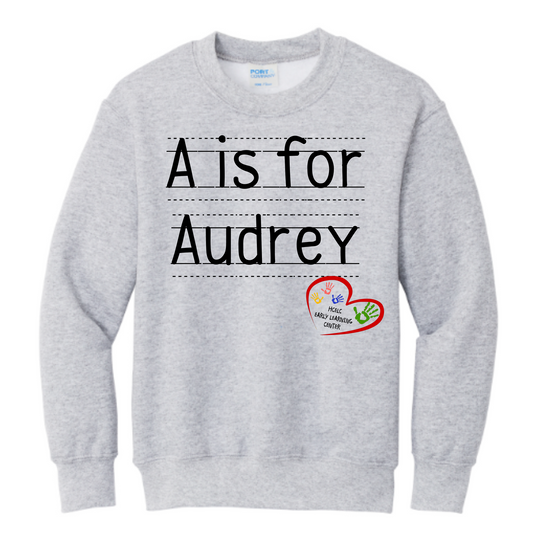 Personalized Name Notebook Adult Crewneck Sweatshirt