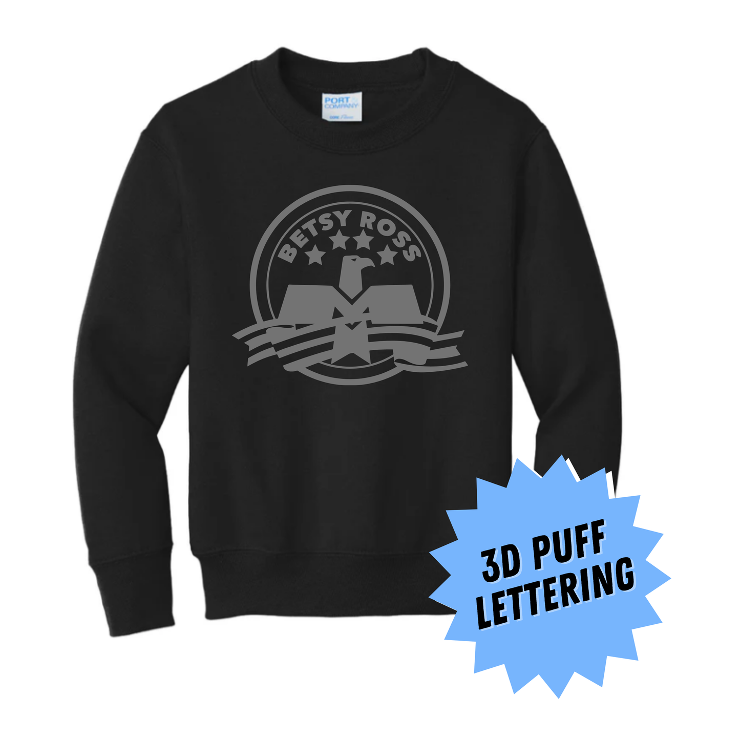 Betsy Logo Puff Crewneck Sweatshirt