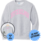 Joyce Kilmer Puff Print Crewneck Sweatshirt - Gray