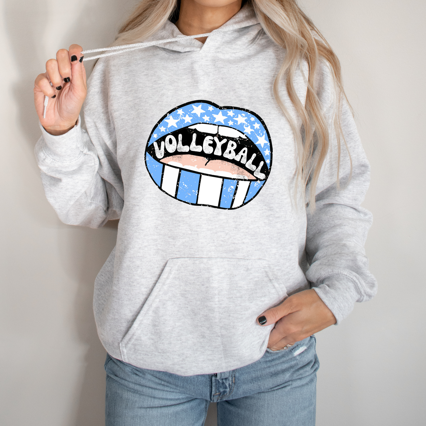 Volleyball Lips Hooded Sweatshirt - Adult