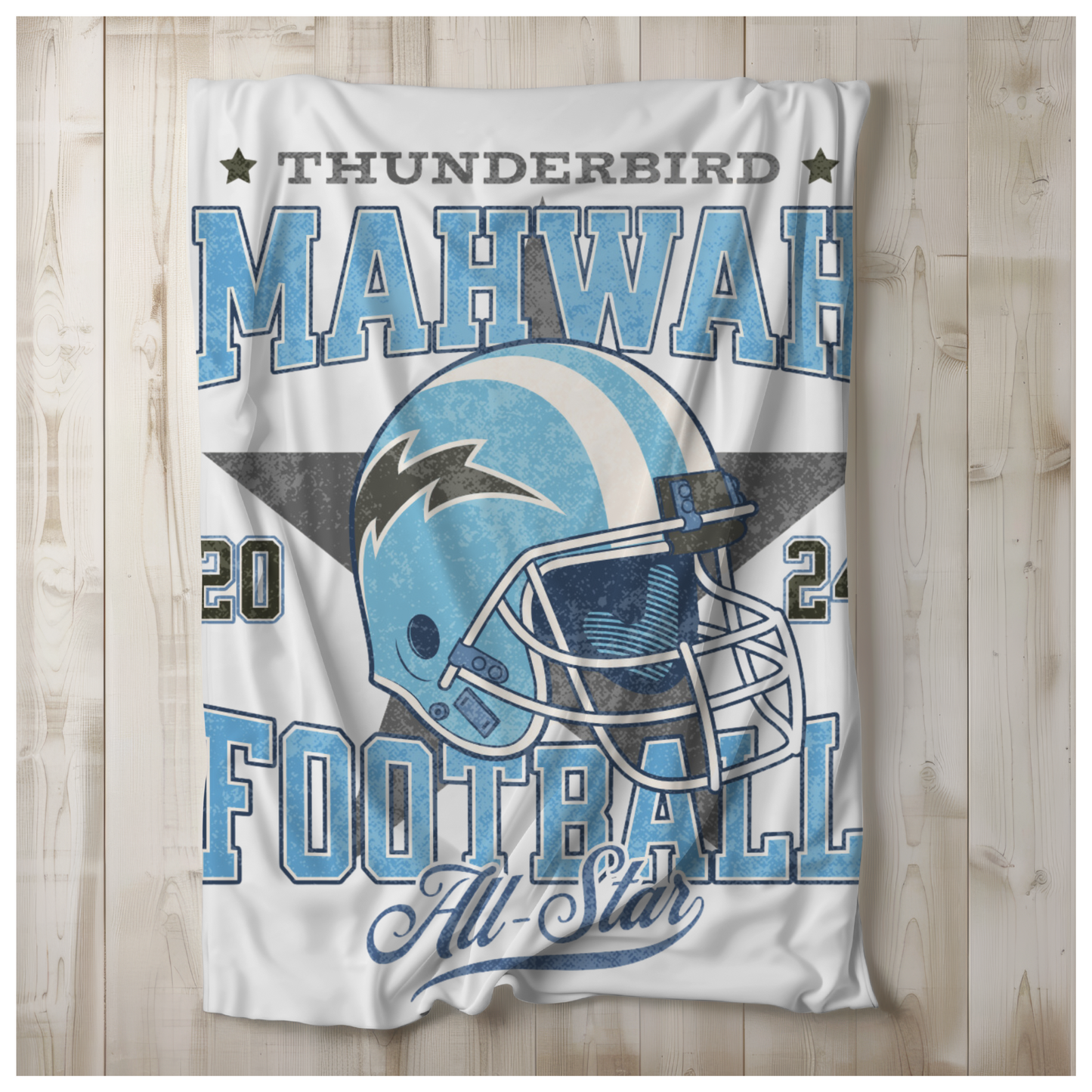 Mahwah All-Star Fleece Football Blanket