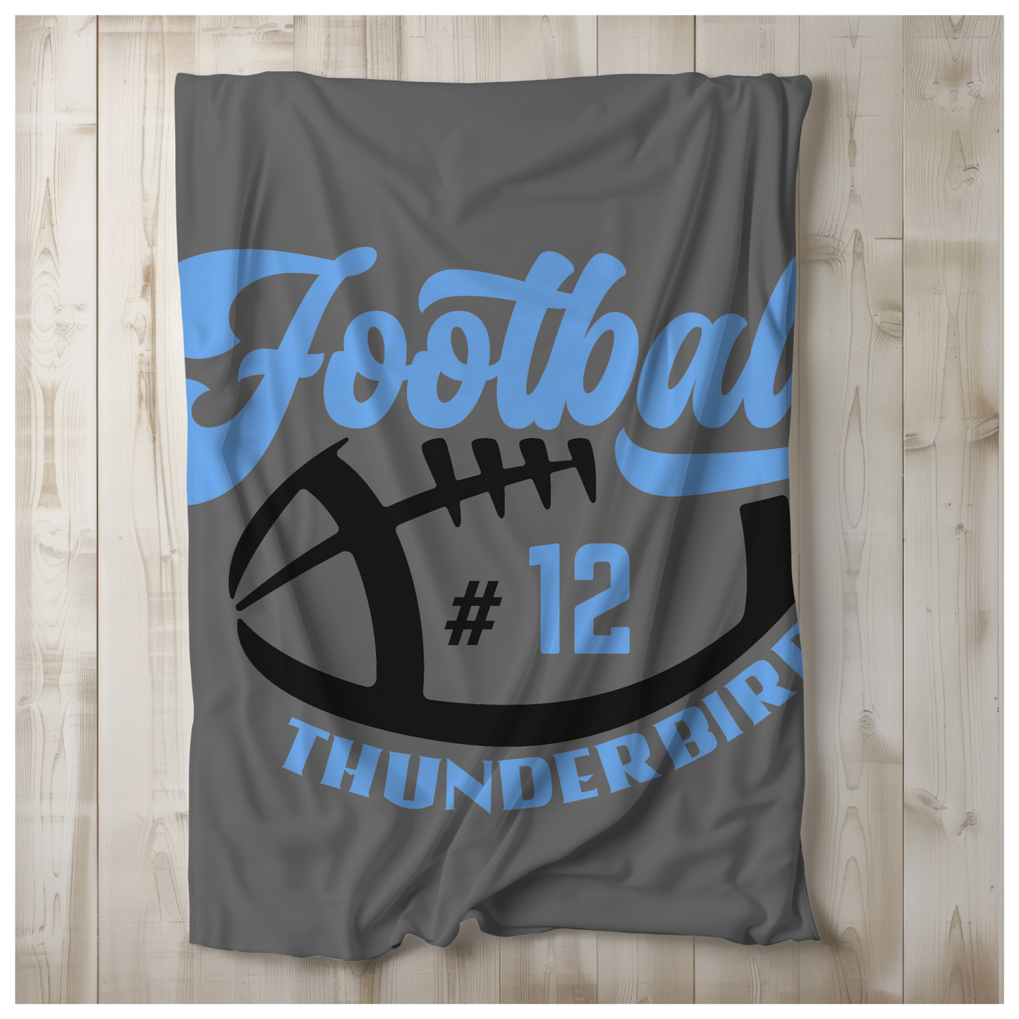 Personalized Fleece Football Blanket