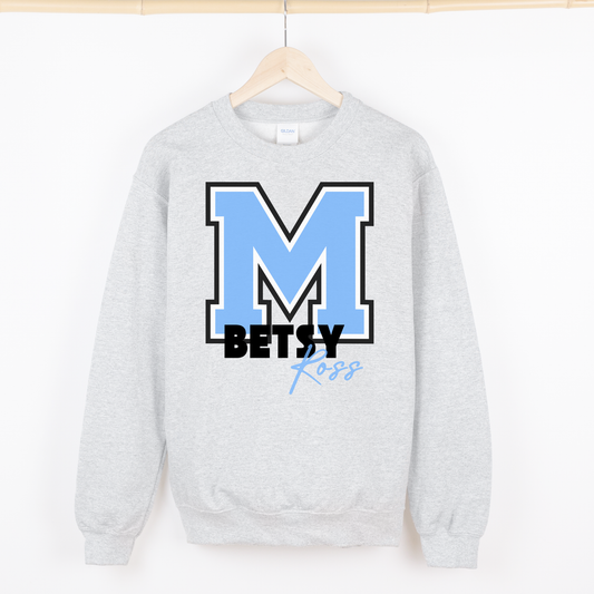 Betsy Ross "M" Crewneck Sweatshirt