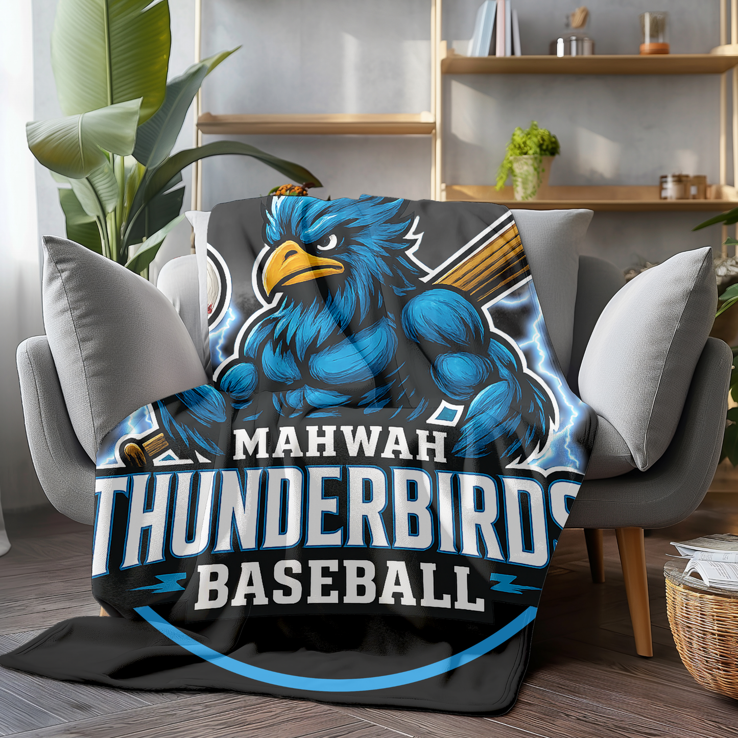 Thunderbird Baseball Fleece Blanket