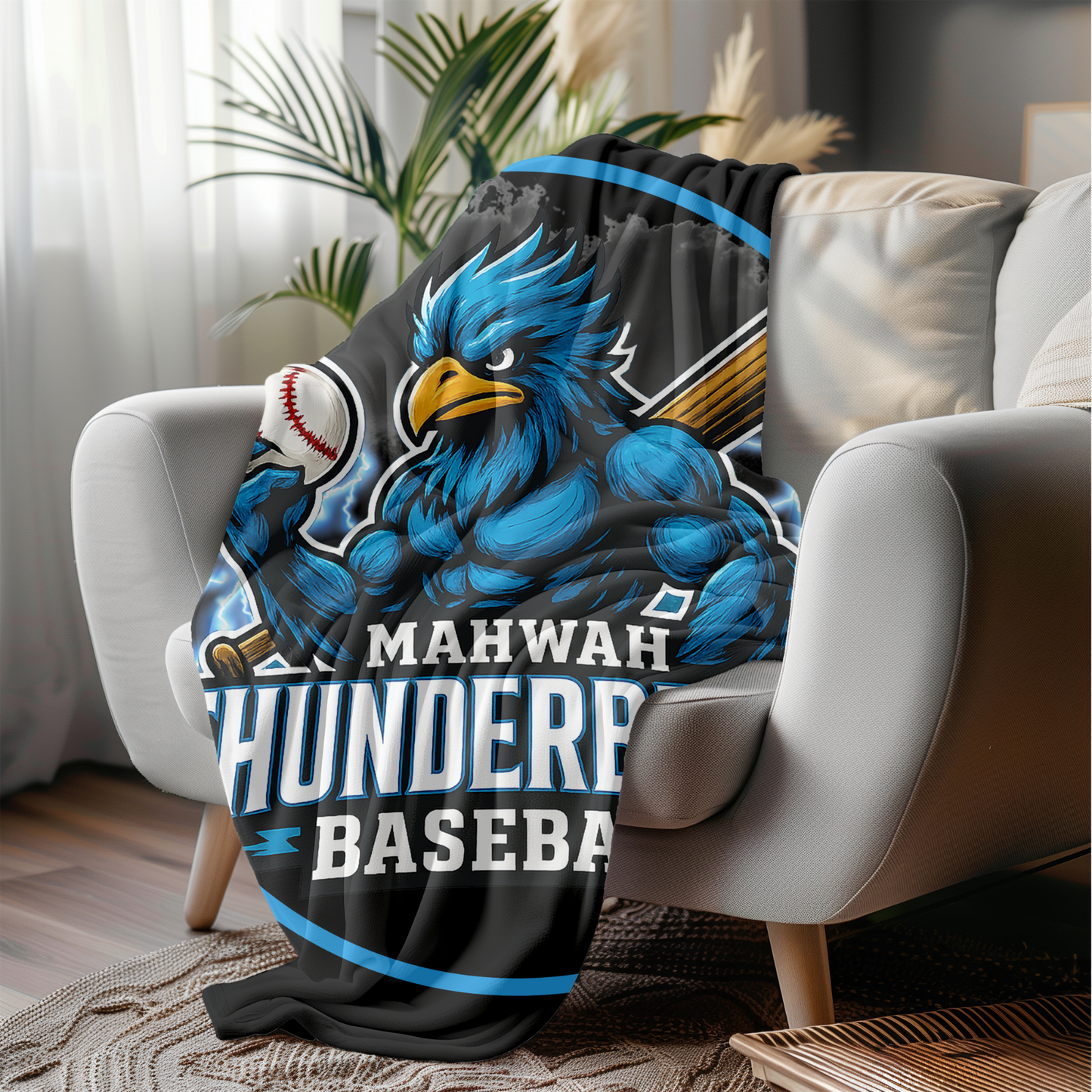Thunderbird Baseball Fleece Blanket