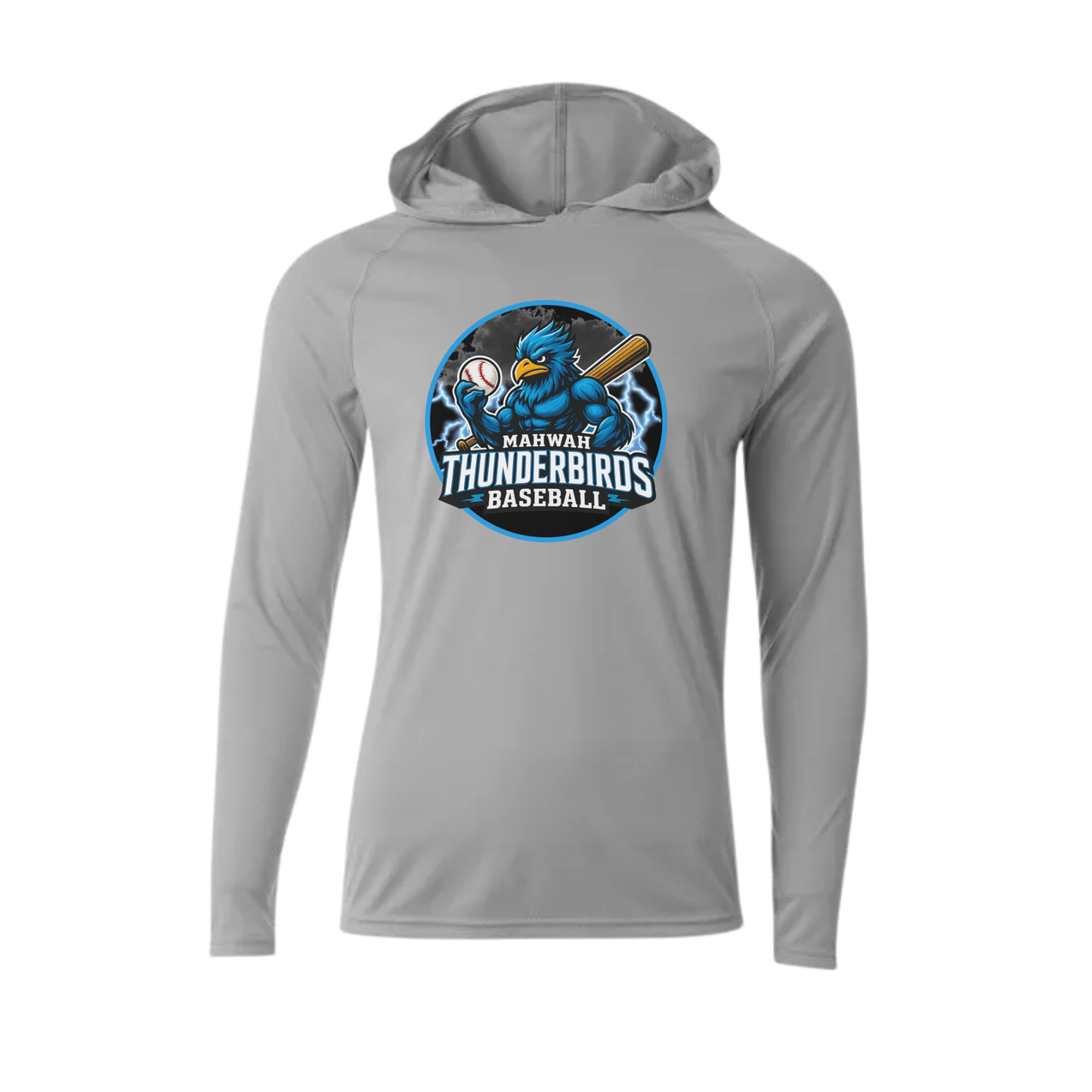 Thunderbird Baseball Long Sleeved Hooded Performance Tee