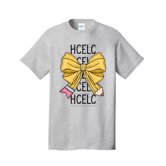 Pencil Bow Adult Tee