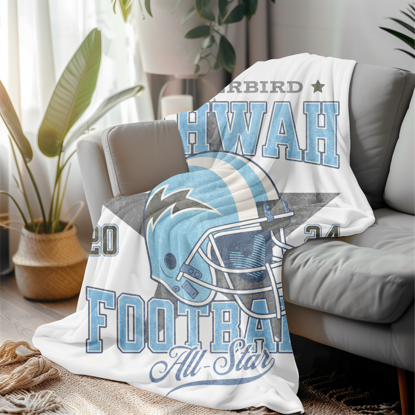 Mahwah All-Star Fleece Football Blanket