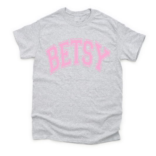 Betsy Puff Print Varsity Tee