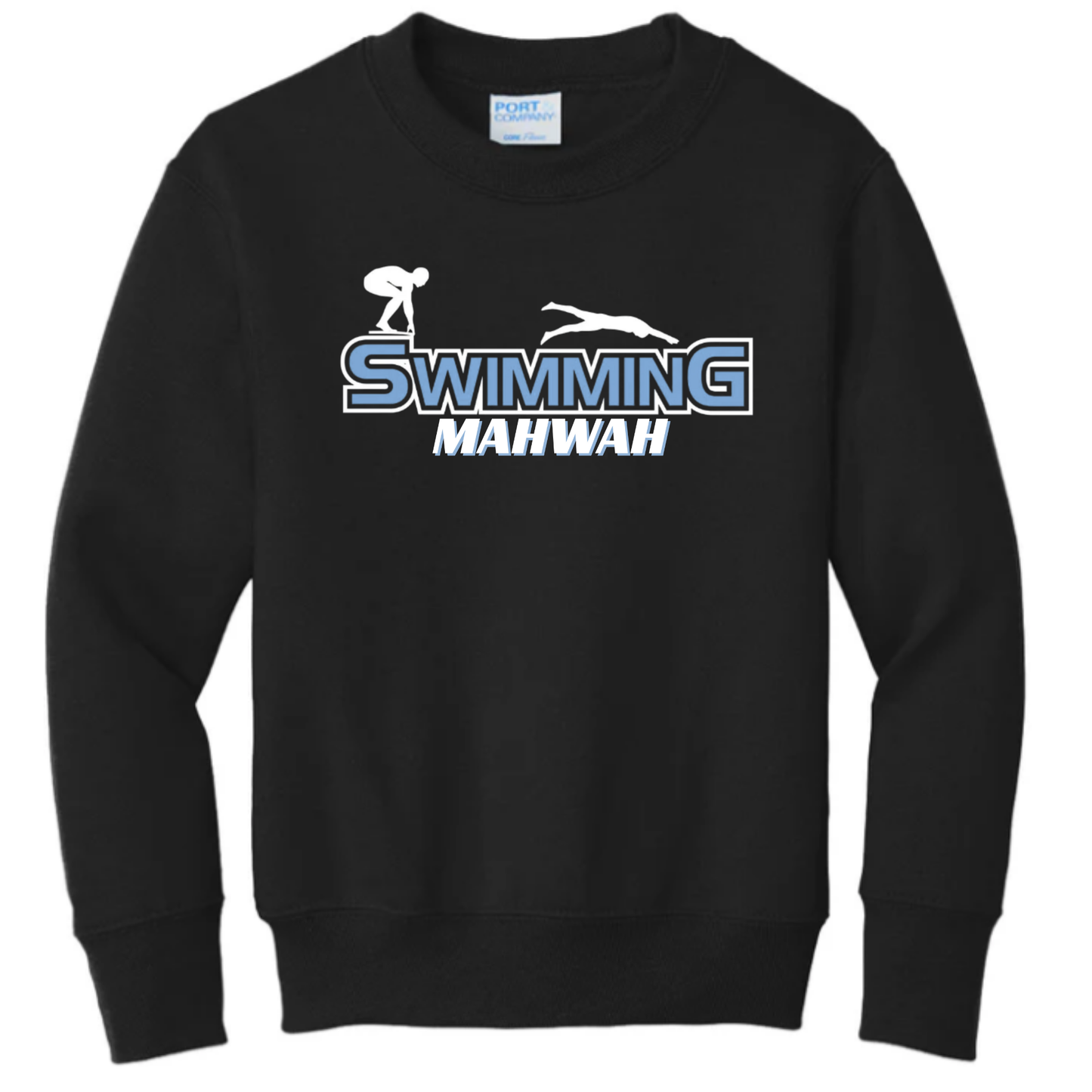 Mahwah Swimming Simplistic Crewneck Sweatshirt