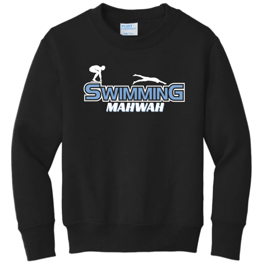 Mahwah Swimming Simplistic Crewneck Sweatshirt