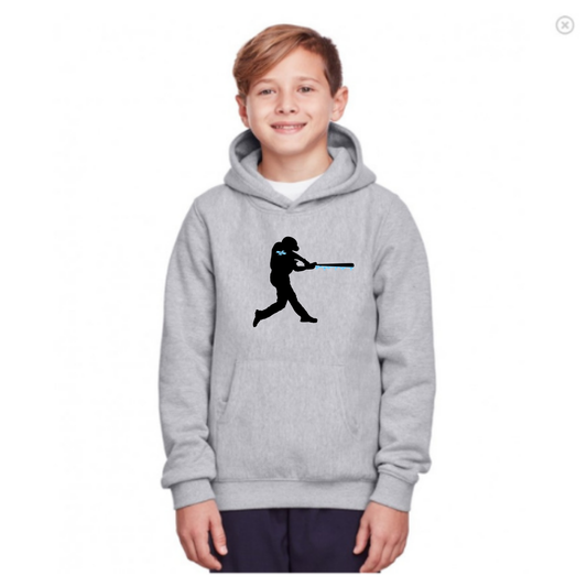 Silhouette Baseball Player Hooded Sweatshirt