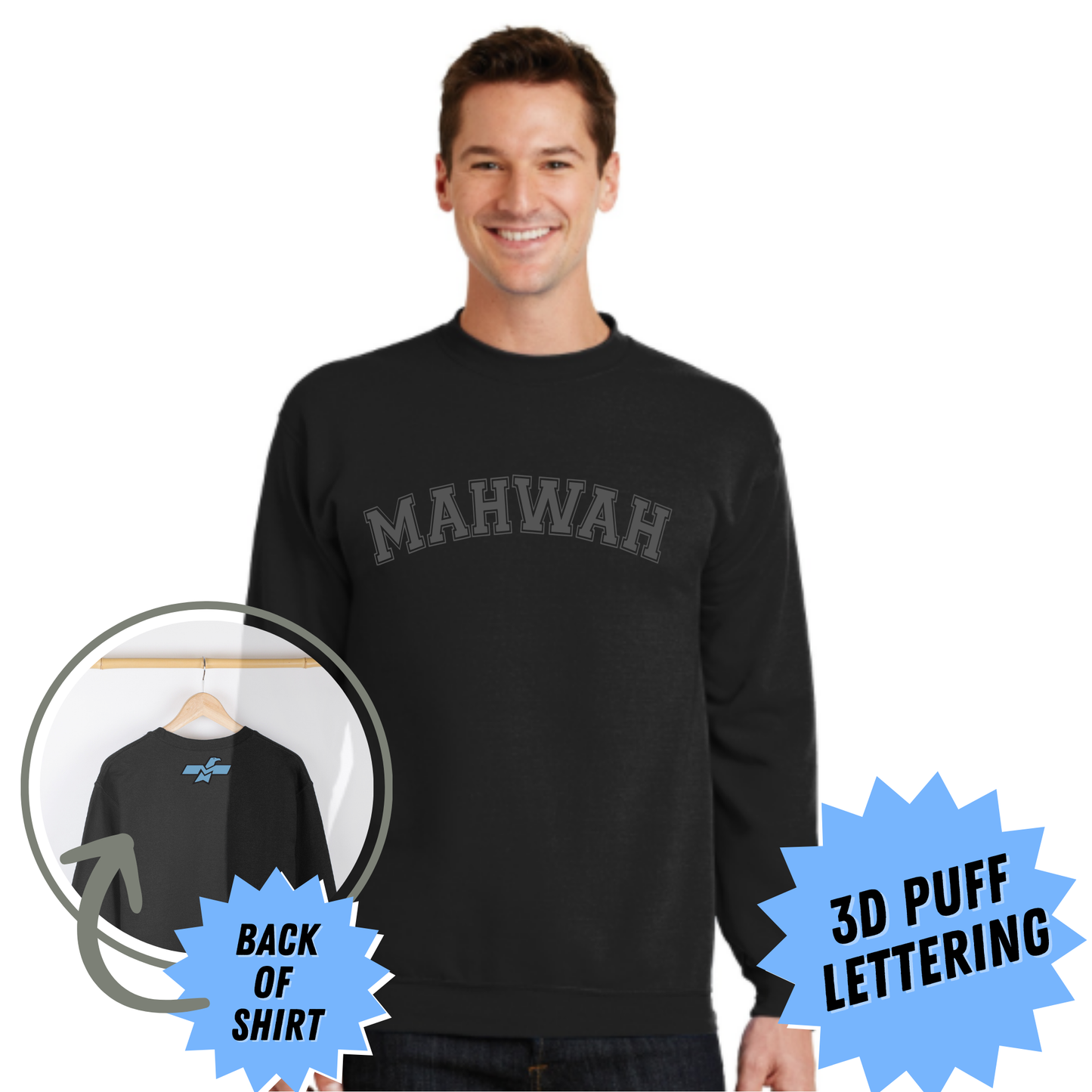 Mahwah Puff Print Crewneck Sweatshirt