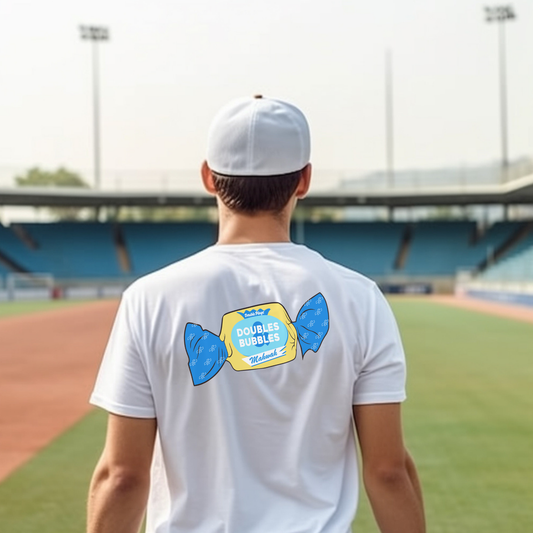 Doubles Bubbles Baseball Tee