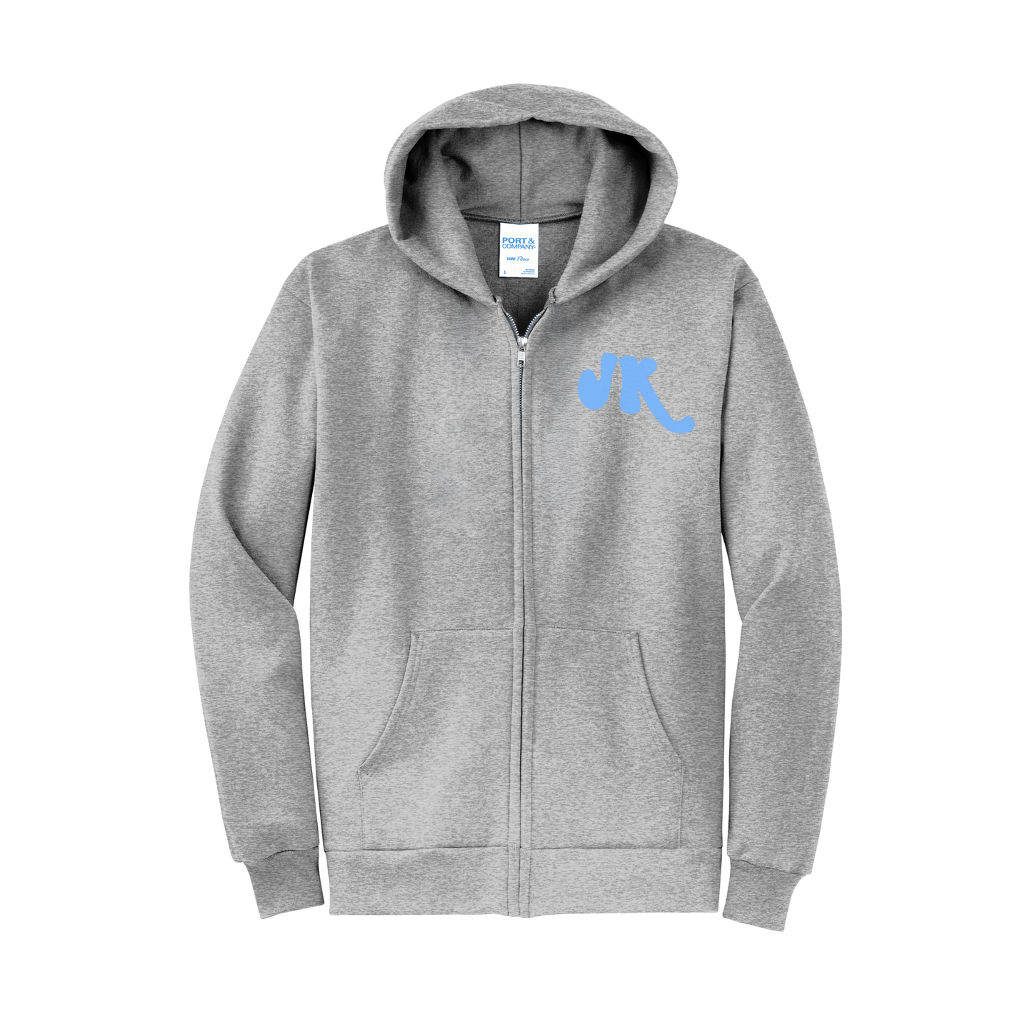 JK Bubble Writing Full Zip-Up Sweatshirt