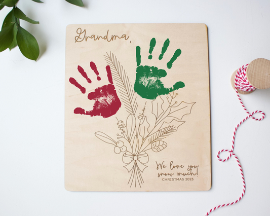 Christmas Bouquet Hand Plaque