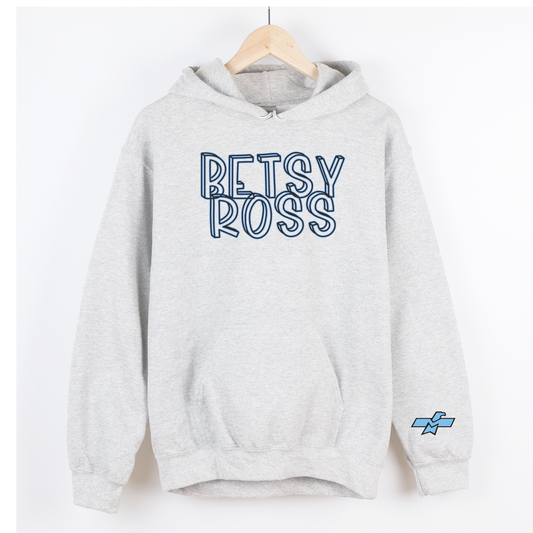 Betsy Ross Hooded Sweatshirt with Thunderbird on Arm