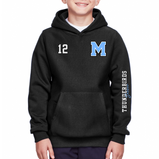 Mahwah Soccer Hooded Sweatshirt with Last Name and Number