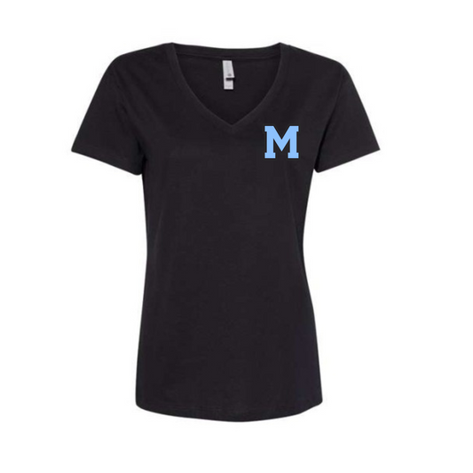 Mahwah "M" Fitted V-Neck Tee - Women's