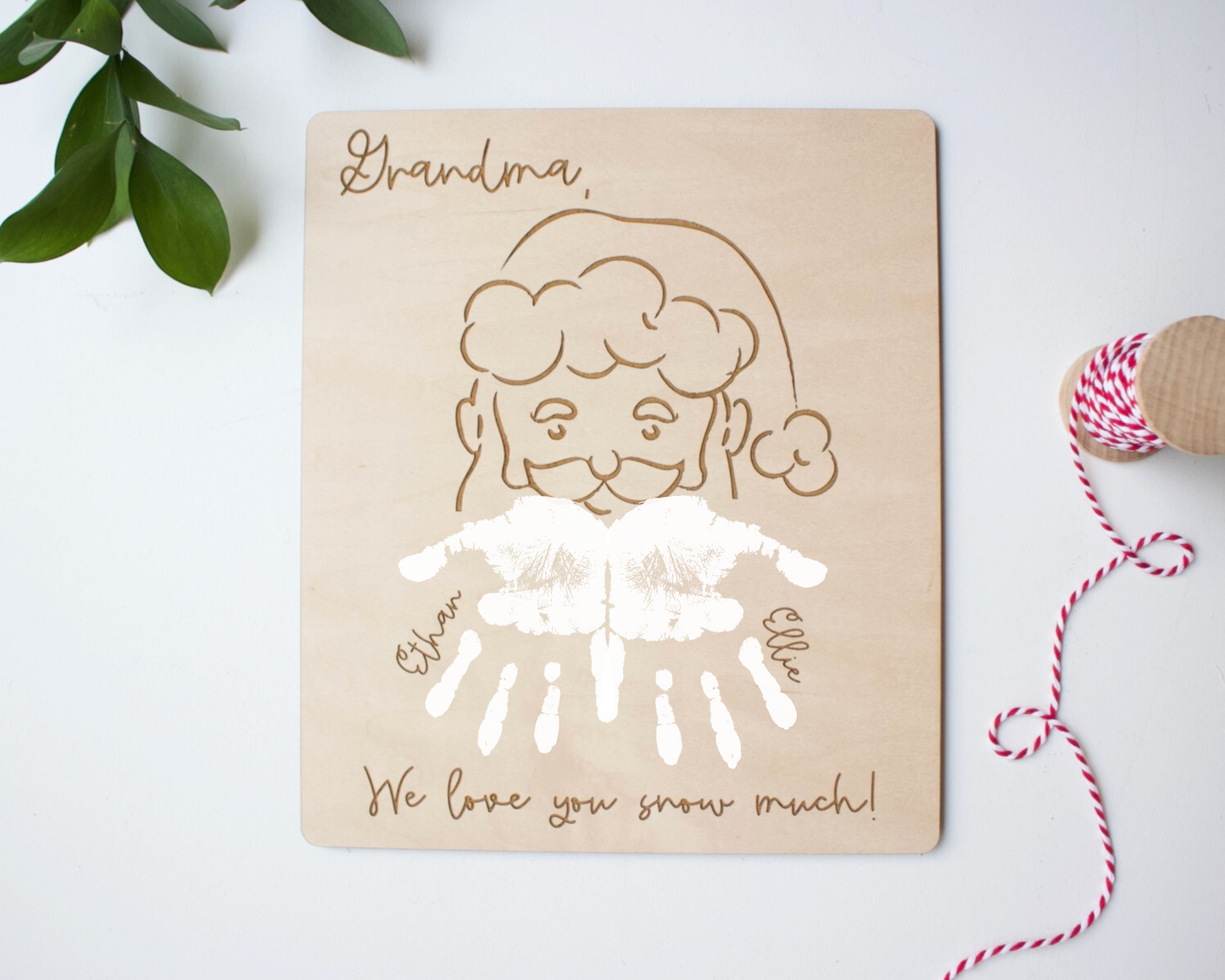 Christmas Santa Hand Plaque