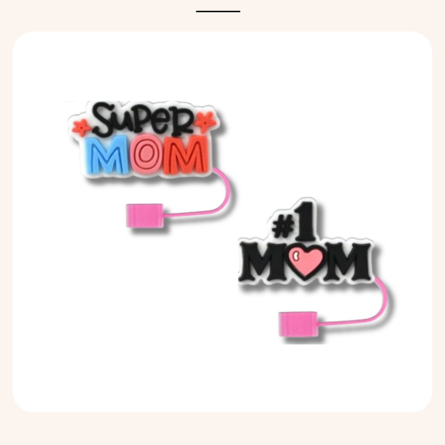 Straw Toppers | Mom Themed